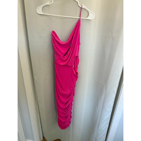 Nookie Envy Midi Dress in Neon Pink - Picture 5 of 5